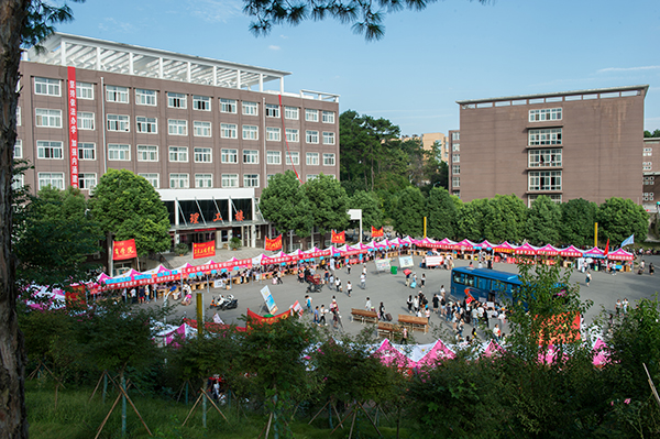 迎新季：信阳学院一派节日景象